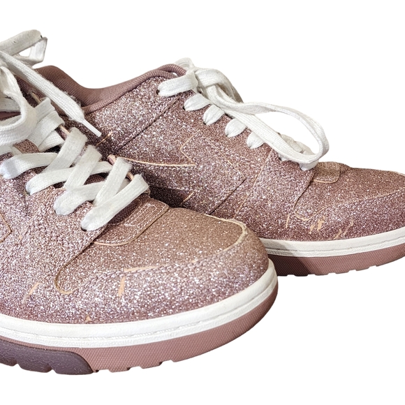 Off White Women\'s Out of Office Pink Glitter Sneakers